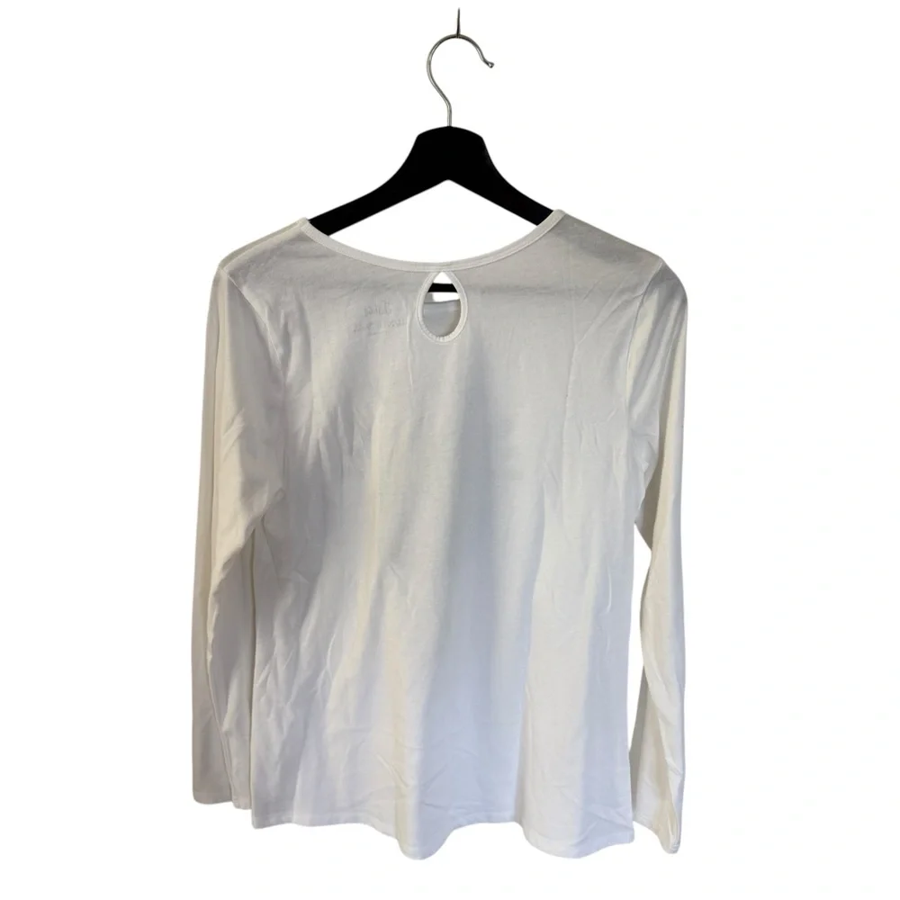 Justice Long Sleeve Top Avo Great Day White Size 18/20